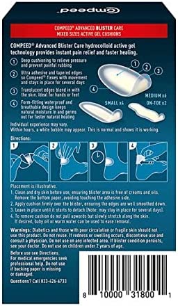 Compeed Advanced Blister Care Plasters Medium Active Gel Cushions 12 PACK