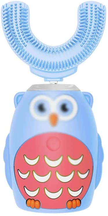 WFS Cute U-Shape Kids Ultra Sonic Electric Toothbrushes Automatic Toothbrush IPX7 Waterproof Boys Gi