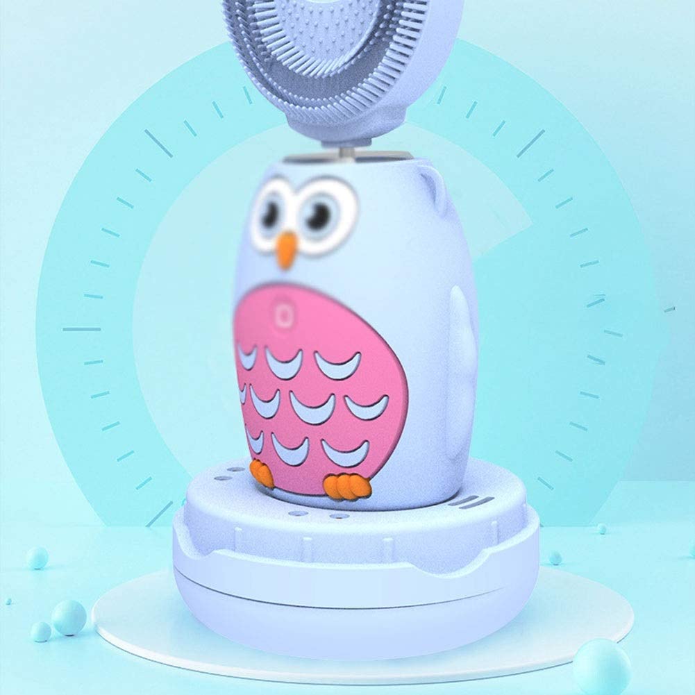 WFS Cute U-Shape Kids Ultra Sonic Electric Toothbrushes Automatic Toothbrush IPX7 Waterproof Boys Gi