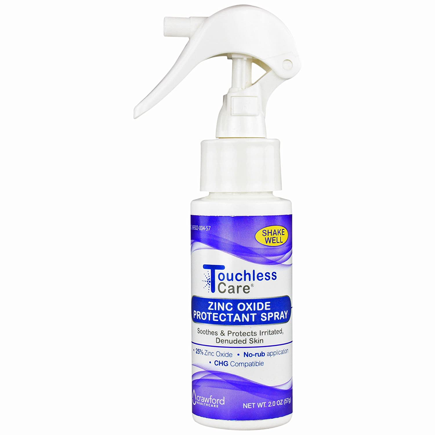 Touchless Care Zinc Oxide Protectant Spray, Fast Relief of Adult Diaper Rash caused by Adult Inconti