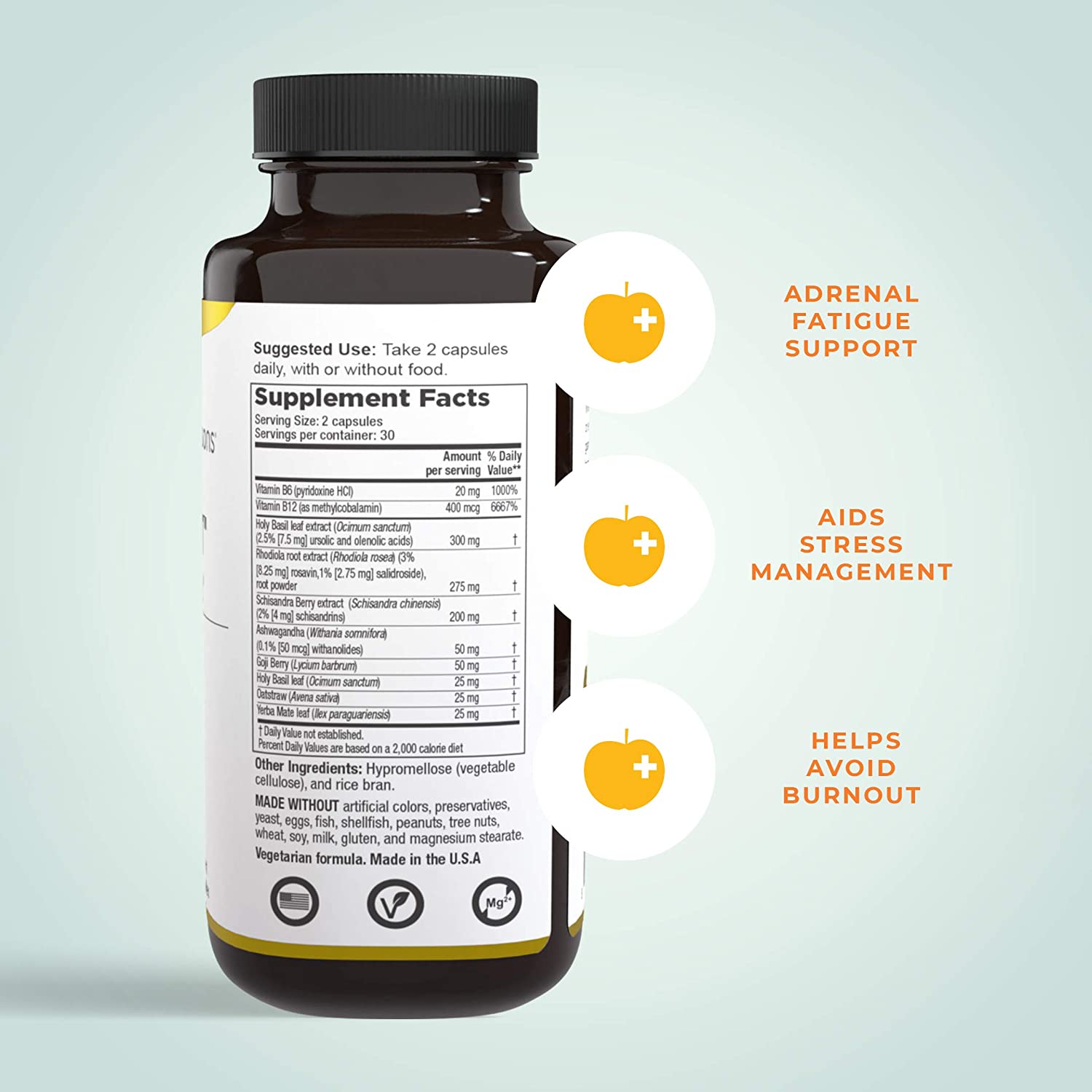 LifeSeasons - Adrenal-T - Adrenal Fatigue Support Supplement - Helps Lower Cortisol - Avoid Burnout