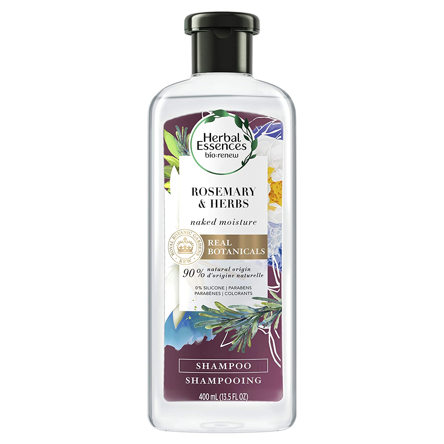 Herbal Essences Biorenew Rosemary & Herbs Naked Moisture Shampoo, 13.5 FL OZ (Pack of 6)
