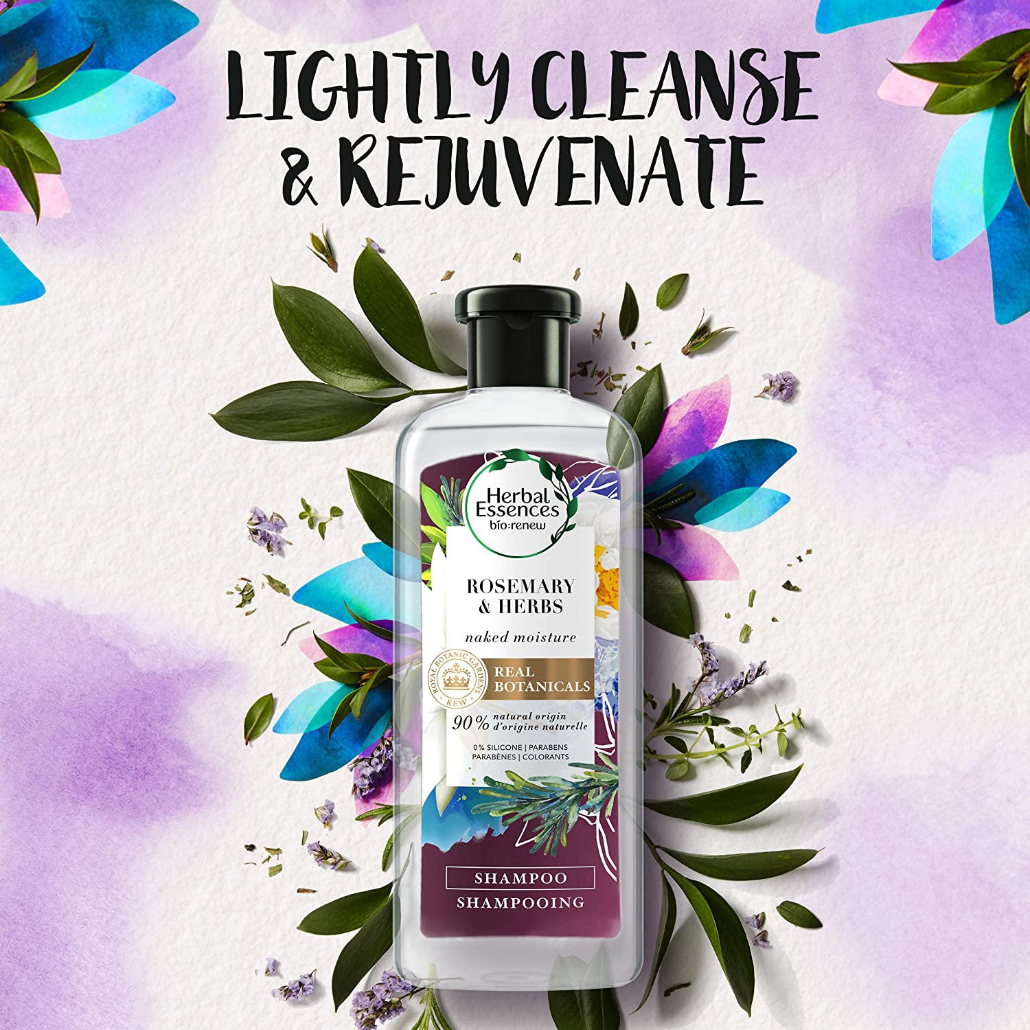 Herbal Essences Biorenew Rosemary & Herbs Naked Moisture Shampoo, 13.5 FL OZ (Pack of 6)