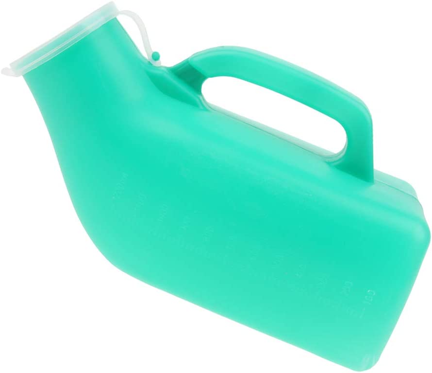Amagogo Portable Urinal Bottle Males Travel Pee Potty Containers Trip, Green