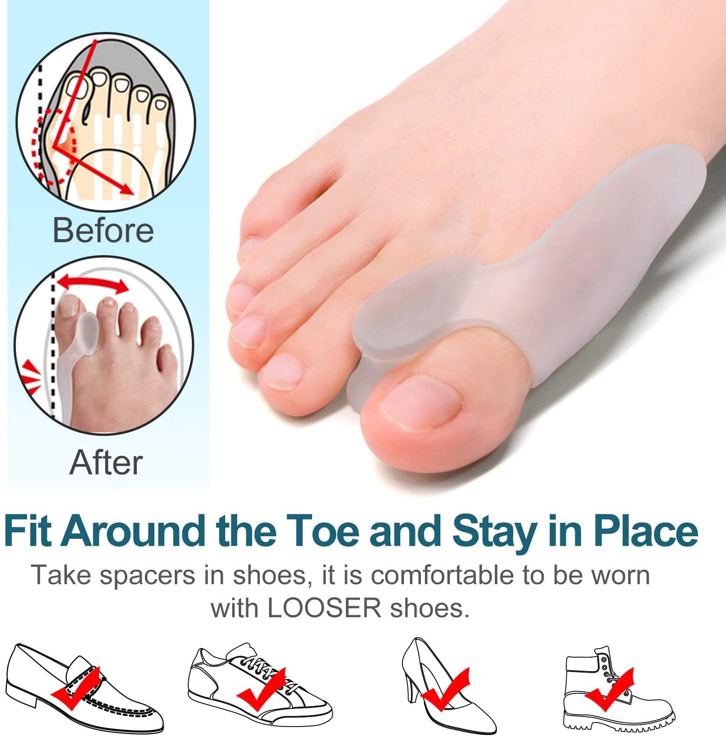 10 Pack Bunion Cushion and Protector(1/2