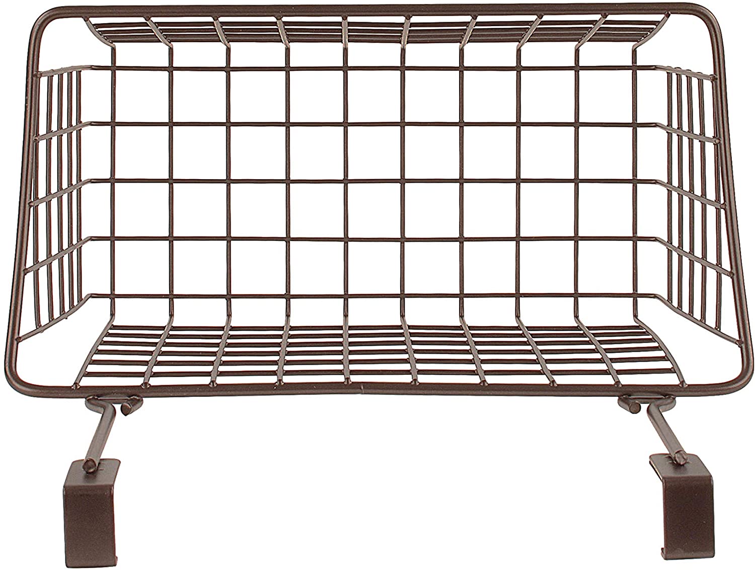 Spectrum Grid Storage Basket, Over The Cabinet, Steel Wire Sink Organization for Kitchen & Bathroom,