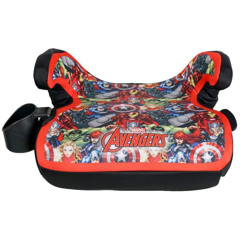 KidsEmbrace Marvel Avengers Backless Booster Car Seat with Seatbelt Positioning Clip