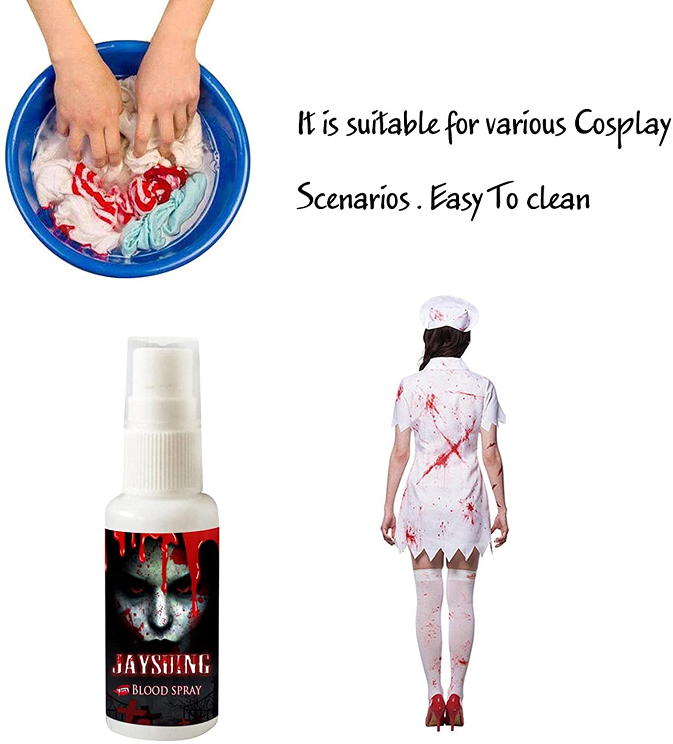Tengan Fake Blood Spray, Halloween Vampire Realistic Artificial Blood, 30ML- for Theater and Costume