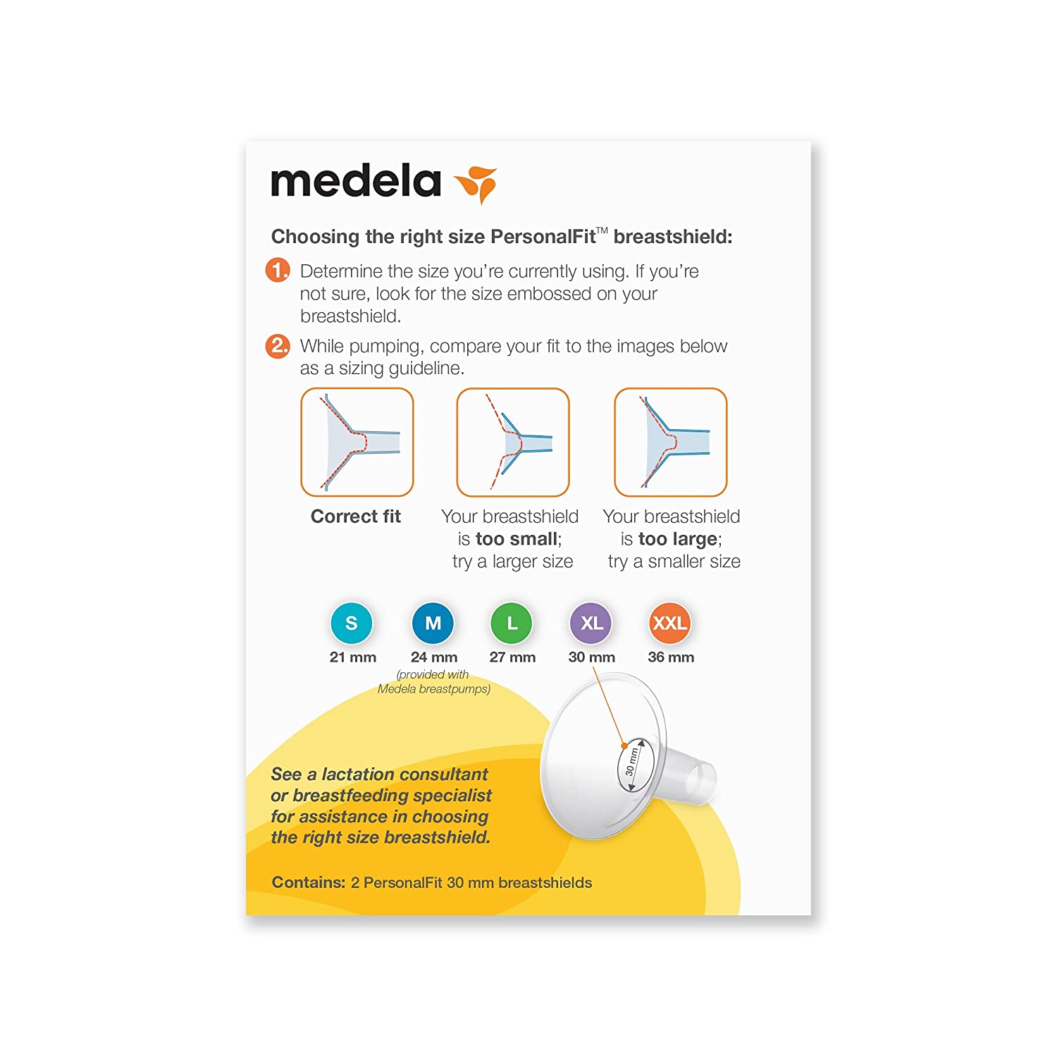 Medela Breast Pump Shields, PersonalFit Breast Shields Size Extra Large, 30mm, Breast Shields for Pu