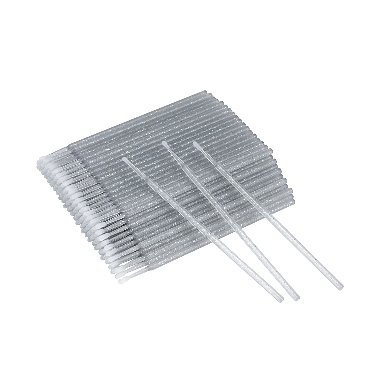 400PCS Crystal Micro Brush Applicator Disposable Micro Cotton Swabs for Eyelash Extensions Makeup Cl