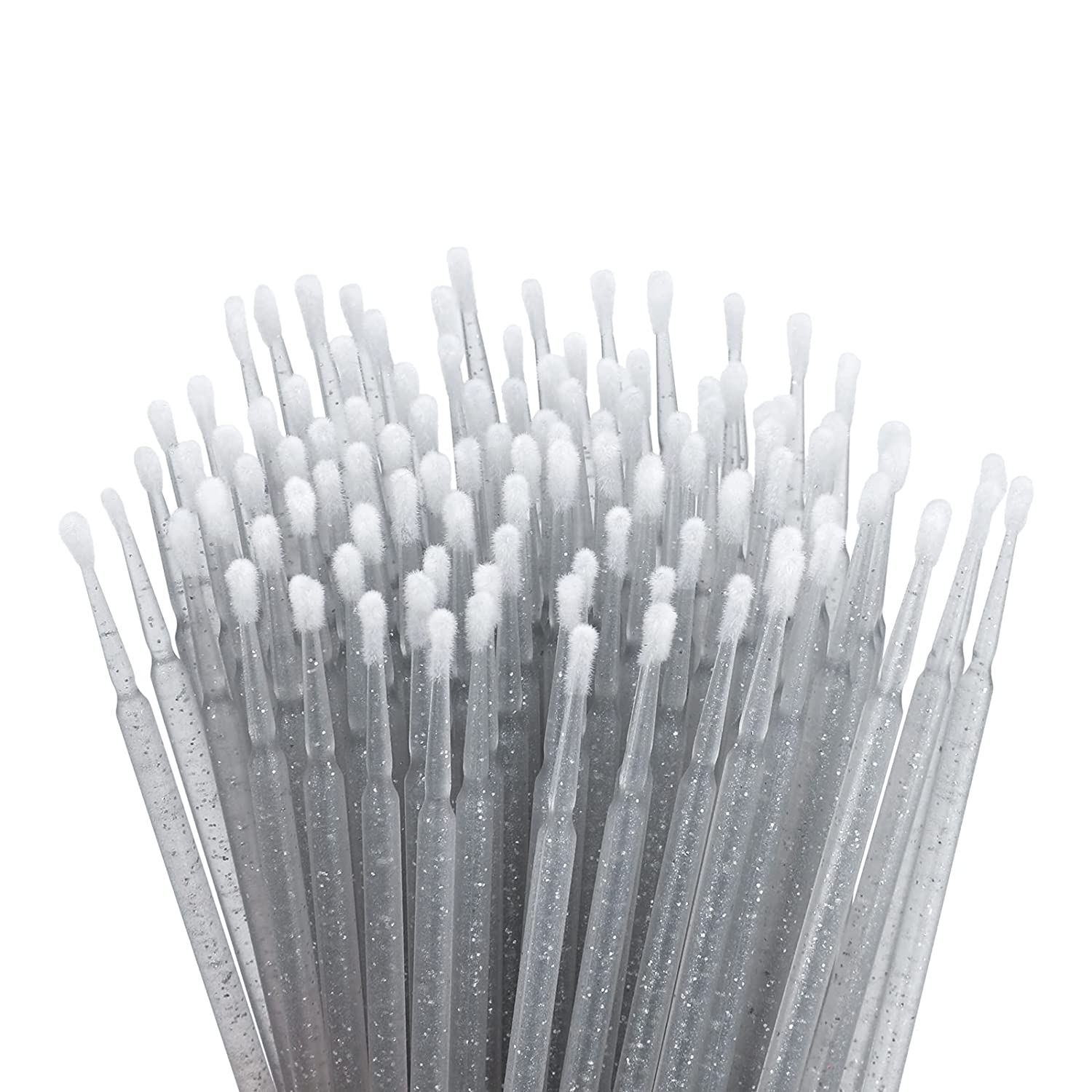400PCS Crystal Micro Brush Applicator Disposable Micro Cotton Swabs for Eyelash Extensions Makeup Cl