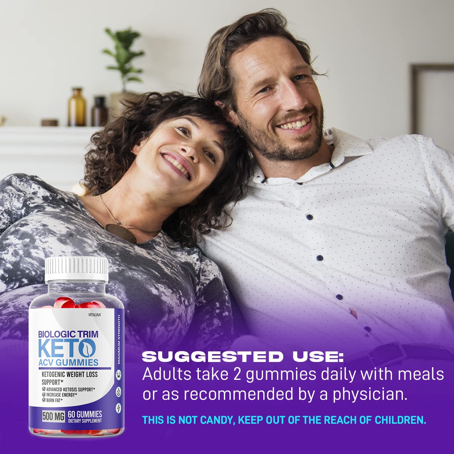 (3 Pack) Biologic Trim Gummies, Ketosis BiologicTrim ACV Gummies Original Advanced and Improved Form