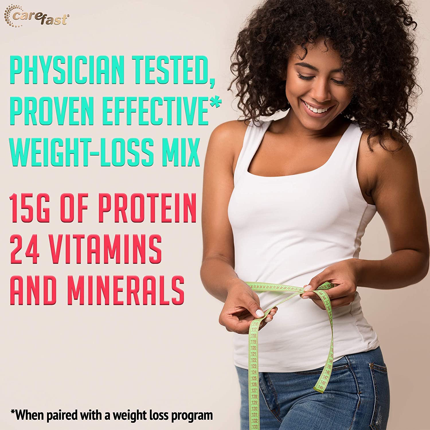 Carefast Vintage Plan Meal Replacement Mix - Chocolate - 21 Serving Weight Loss Powder - 15g Protein