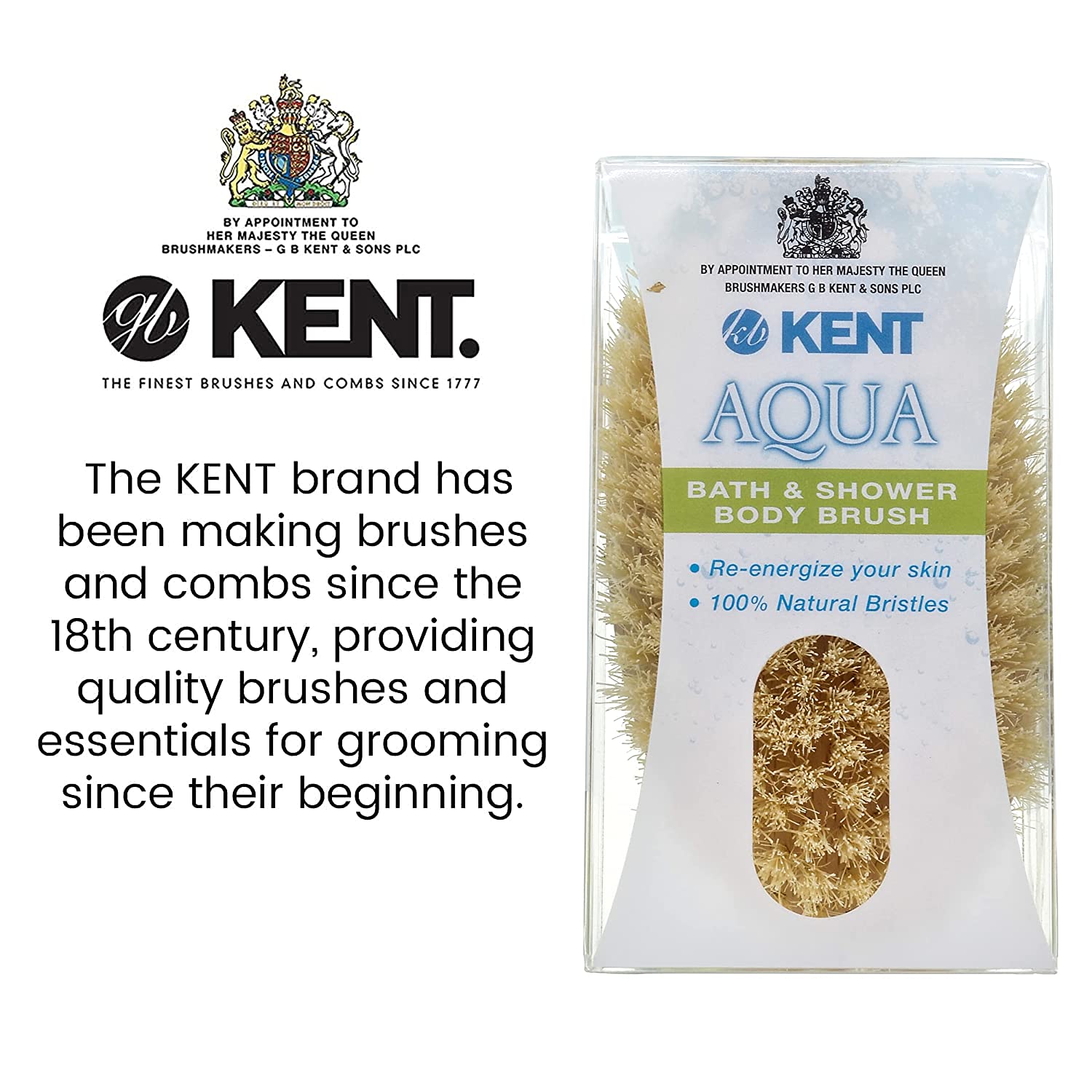 Kent FD11 Shower Brush Back Brush Shower Exfoliating Brush Body Wash Brush Oval Bath Brush Exfoliate