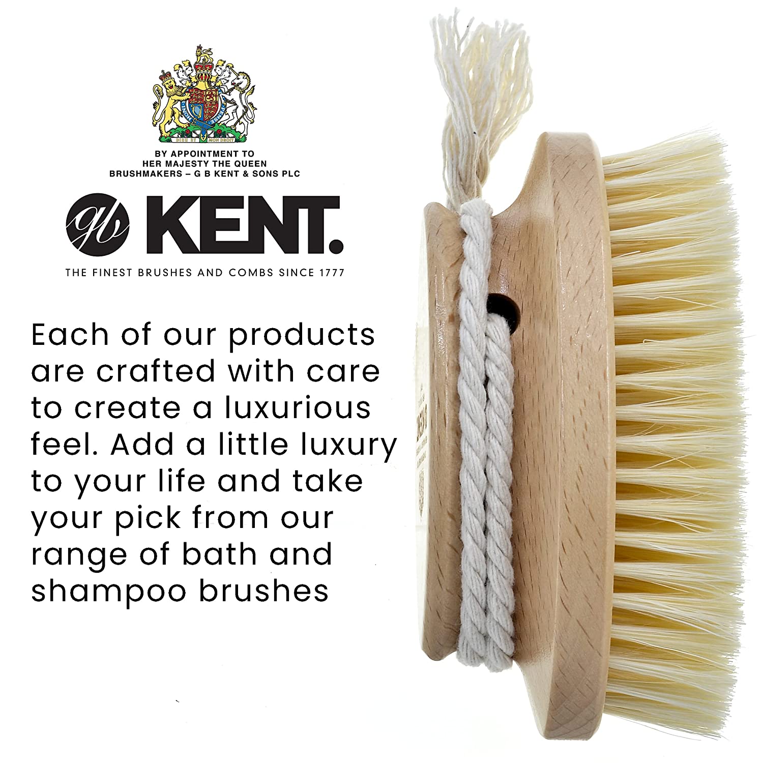 Kent FD11 Shower Brush Back Brush Shower Exfoliating Brush Body Wash Brush Oval Bath Brush Exfoliate