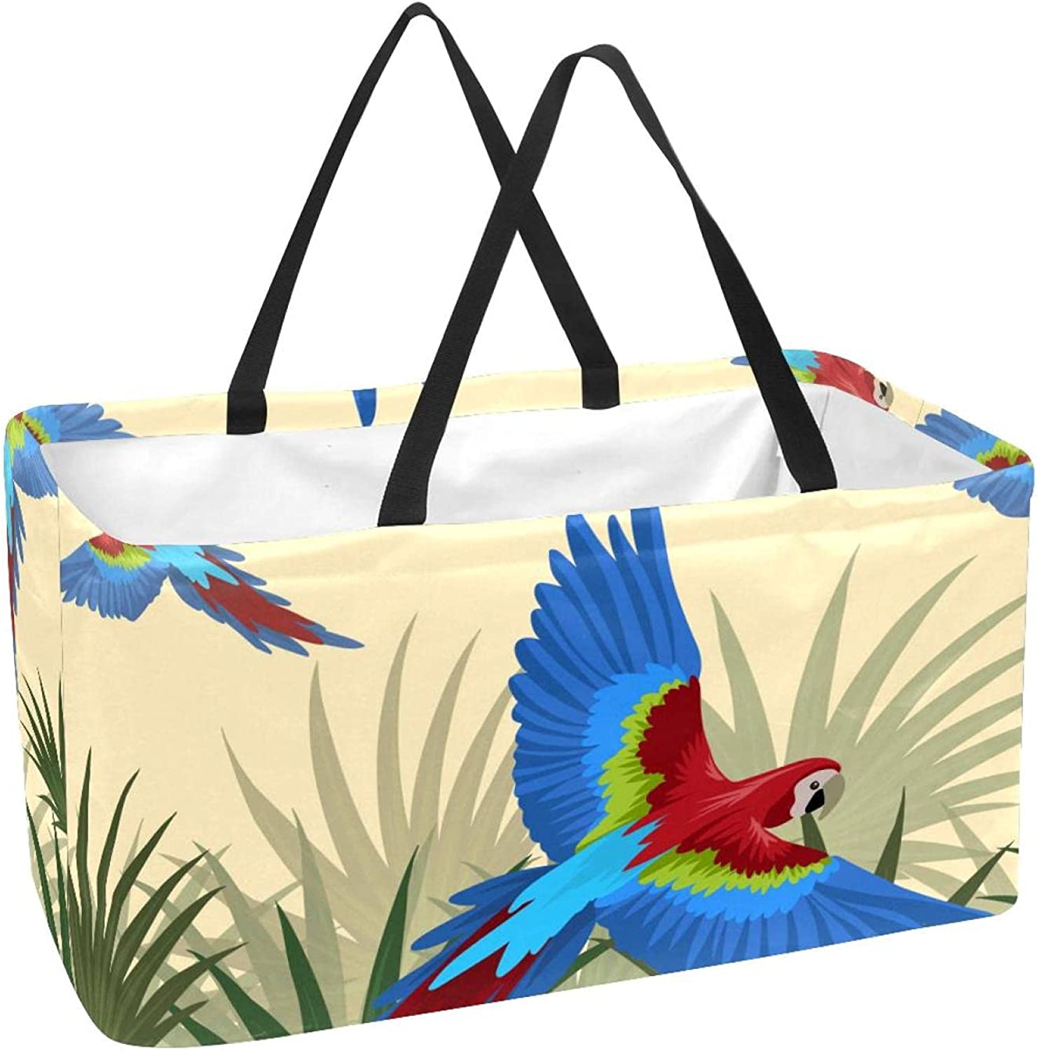 Reusable Grocery Bags Simple Cute Foldable Washable Large Storage Bins Basket Shopping Tote Bag