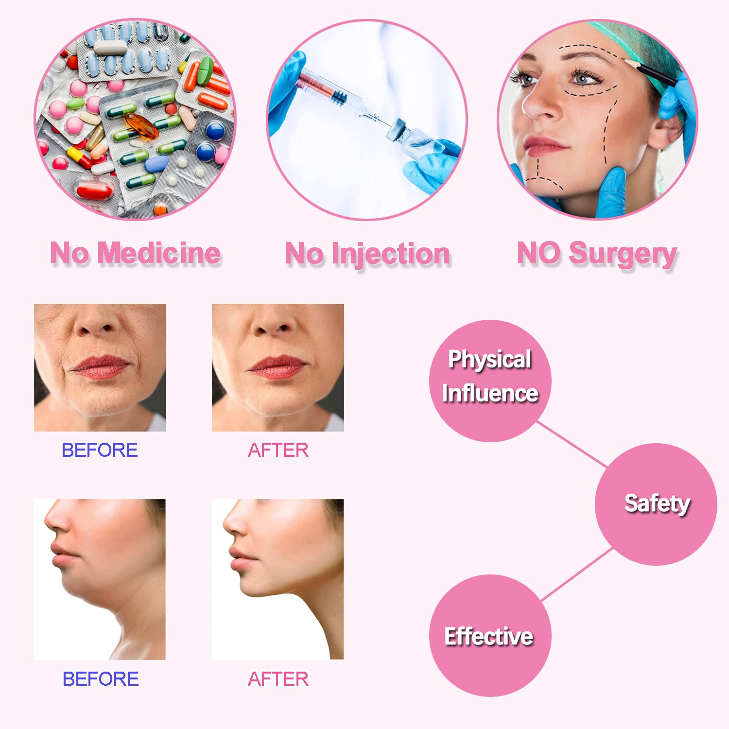 Double Chin Reducer, Face Slimming Strap, V Shaped Mask Chin UP Face Lifting Belt for women, Anti- W