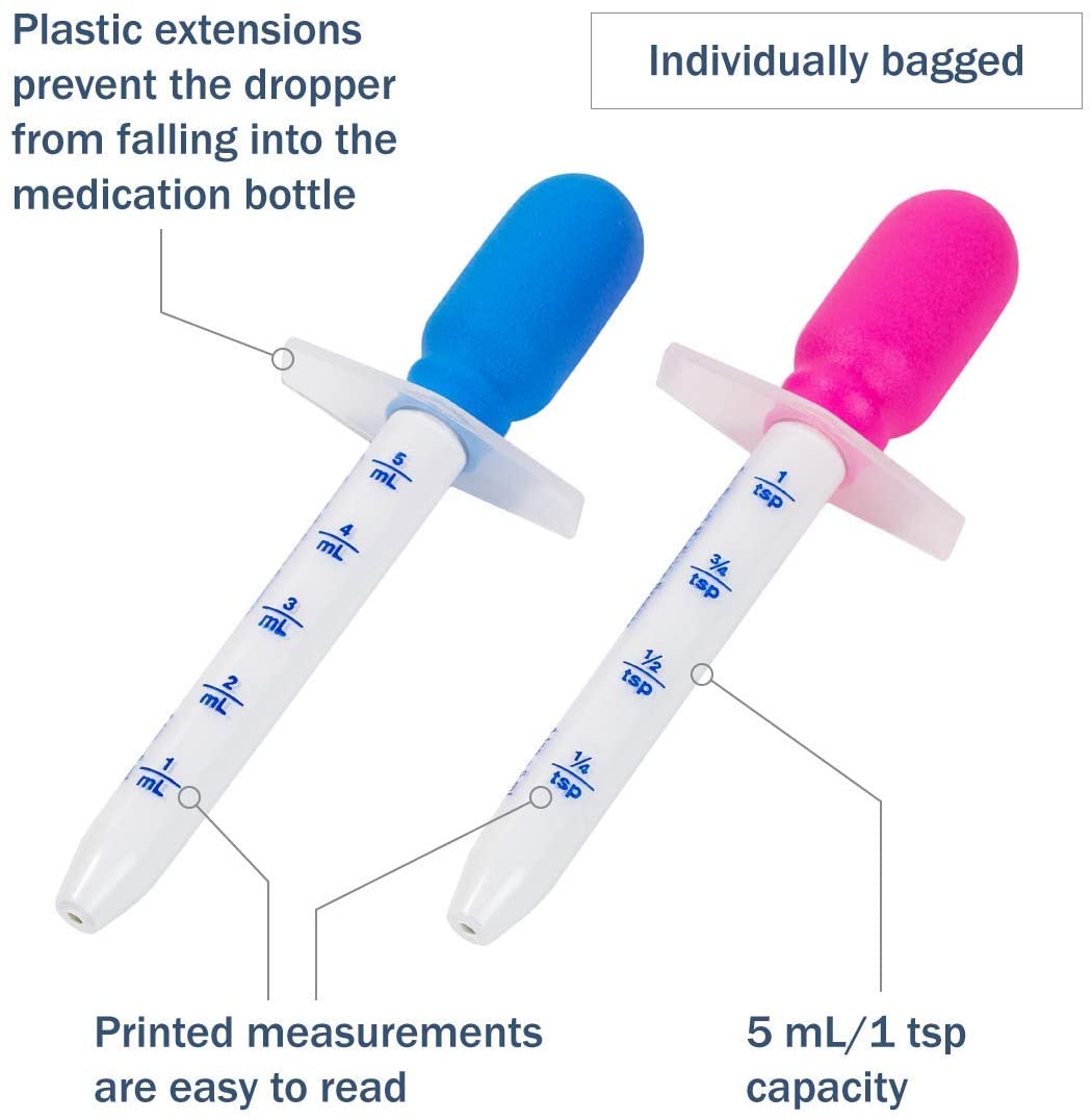 Ezy Dose Kids Oral Liquid Medicine Dropper | For Baby & Toddler | 5mL/1 TSP Capacity | Calibrated