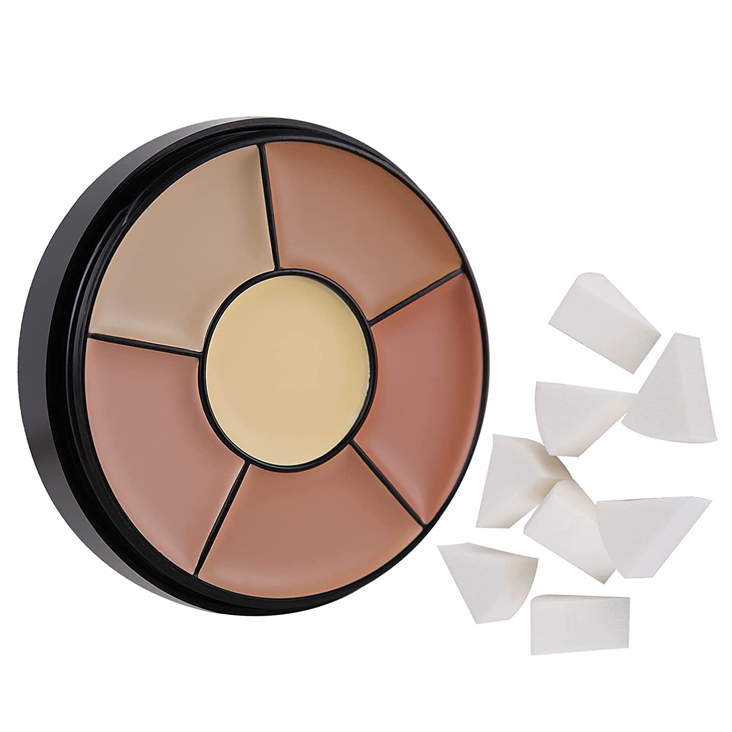 MEICOLY 6 Shades Tattoo Cover Palette Cover Bruises, Tattoos, Age Spots, Vitiligo, Birthmarks,with 8