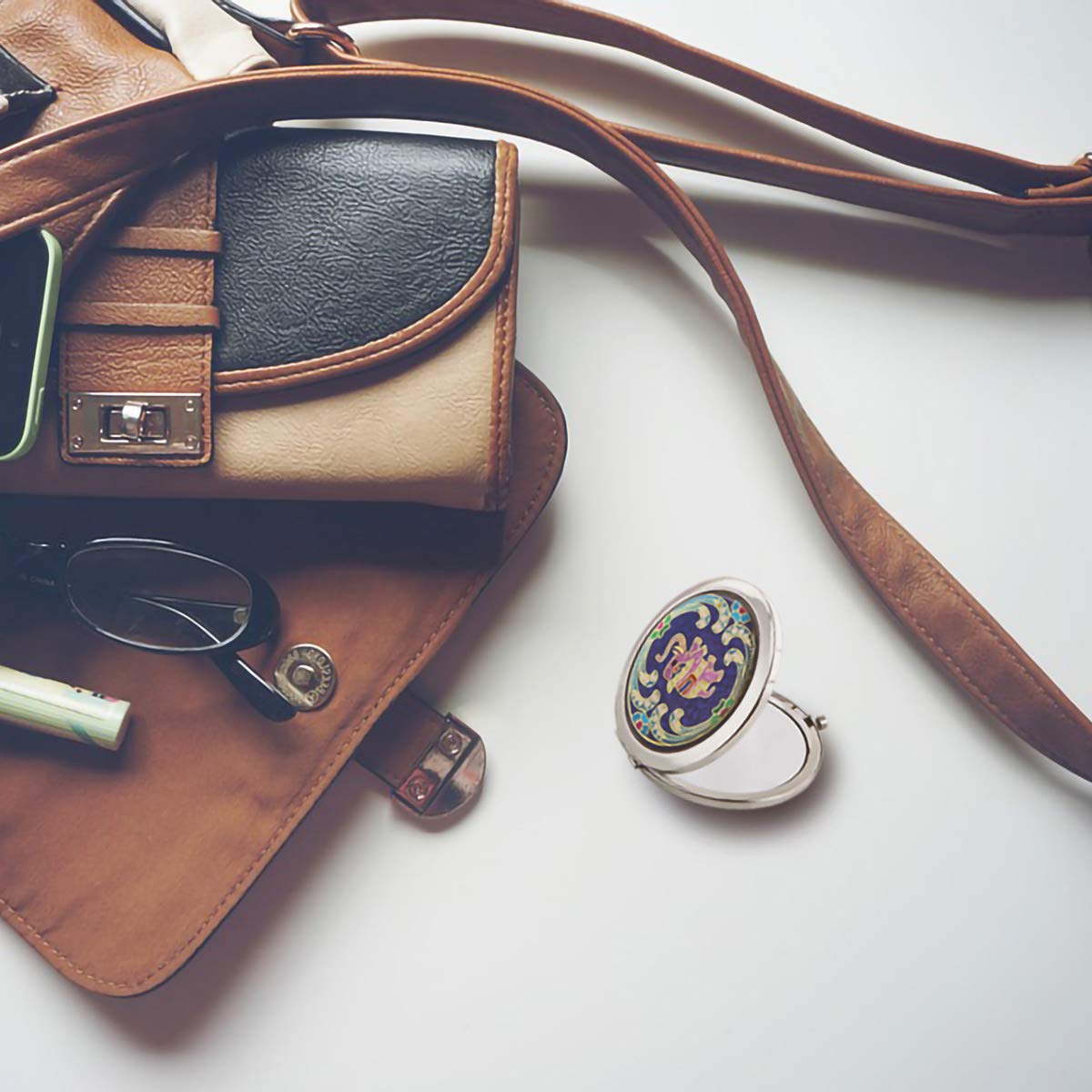 40 Indian Elephant Themed Metal Compact Mirror