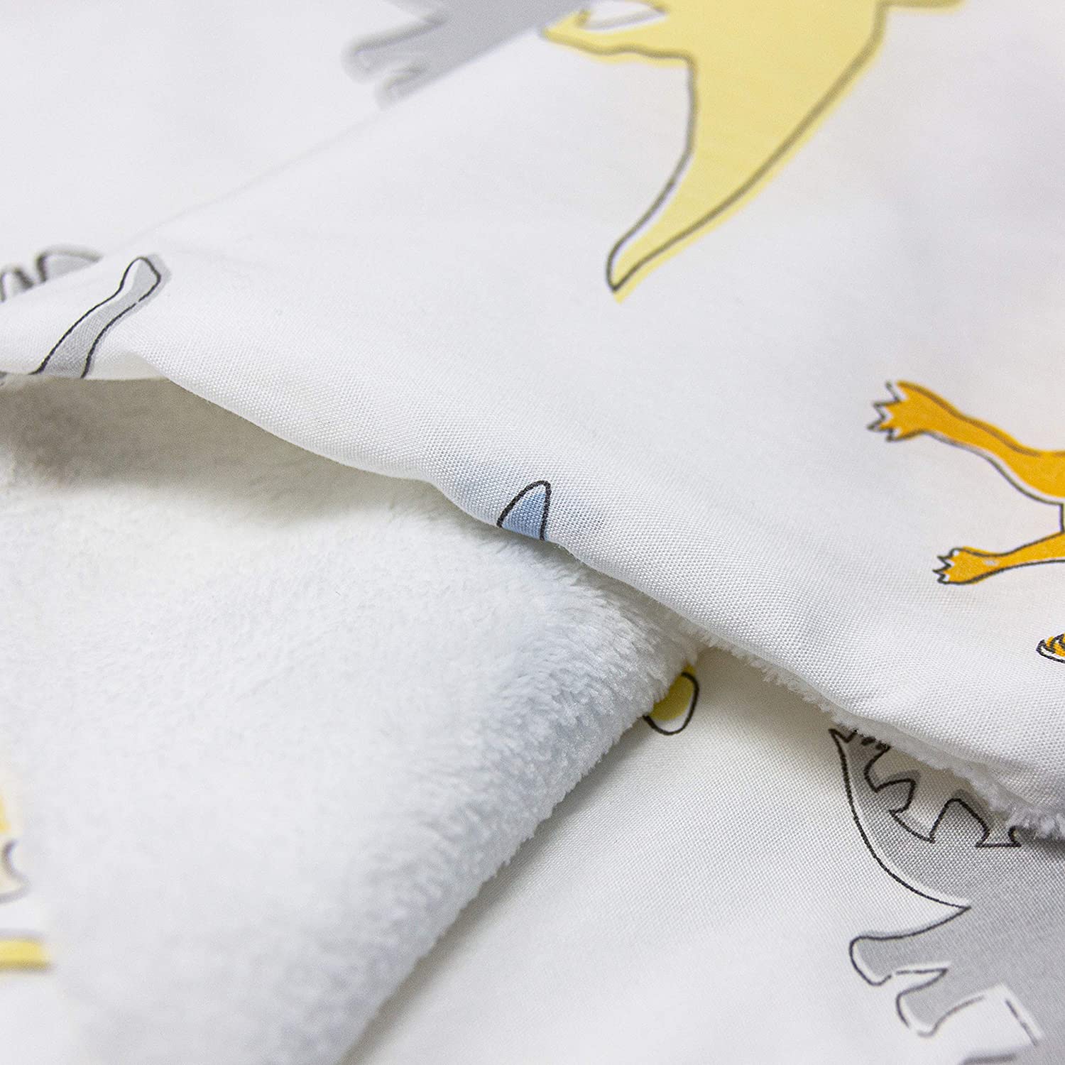 Lolli Living Lolli Cotton Baby Blanket with Sherpa. Dino Land Print Blanket for Cribs and Strollers 