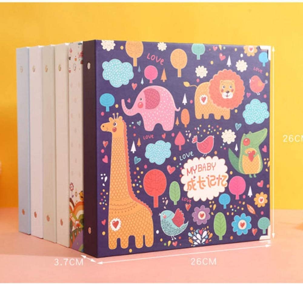 WERYU Cartoon DIY Handmade Loose-Leaf Photo Albums Growing Autograph Self-Adhesive Album Children S