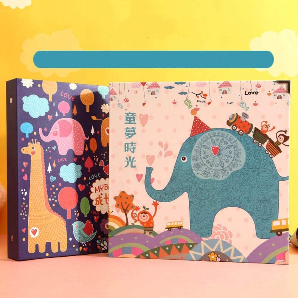 WERYU Cartoon DIY Handmade Loose-Leaf Photo Albums Growing Autograph Self-Adhesive Album Children S