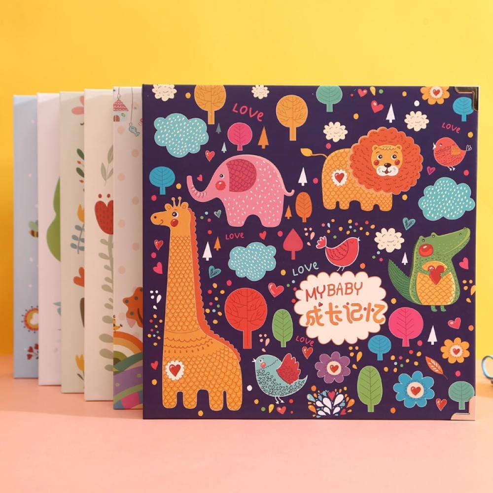WERYU Cartoon DIY Handmade Loose-Leaf Photo Albums Growing Autograph Self-Adhesive Album Children S