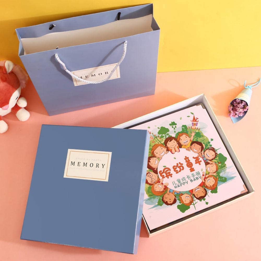 WERYU Cartoon DIY Handmade Loose-Leaf Photo Albums Growing Autograph Self-Adhesive Album Children S