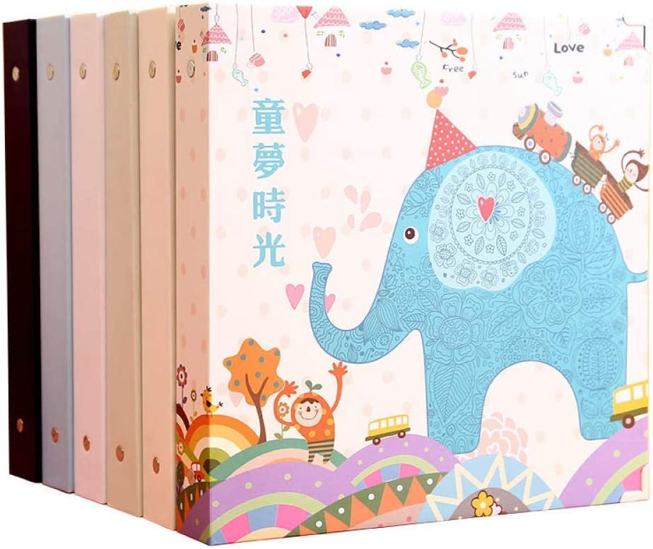 WERYU Cartoon DIY Handmade Loose-Leaf Photo Albums Growing Autograph Self-Adhesive Album Children S