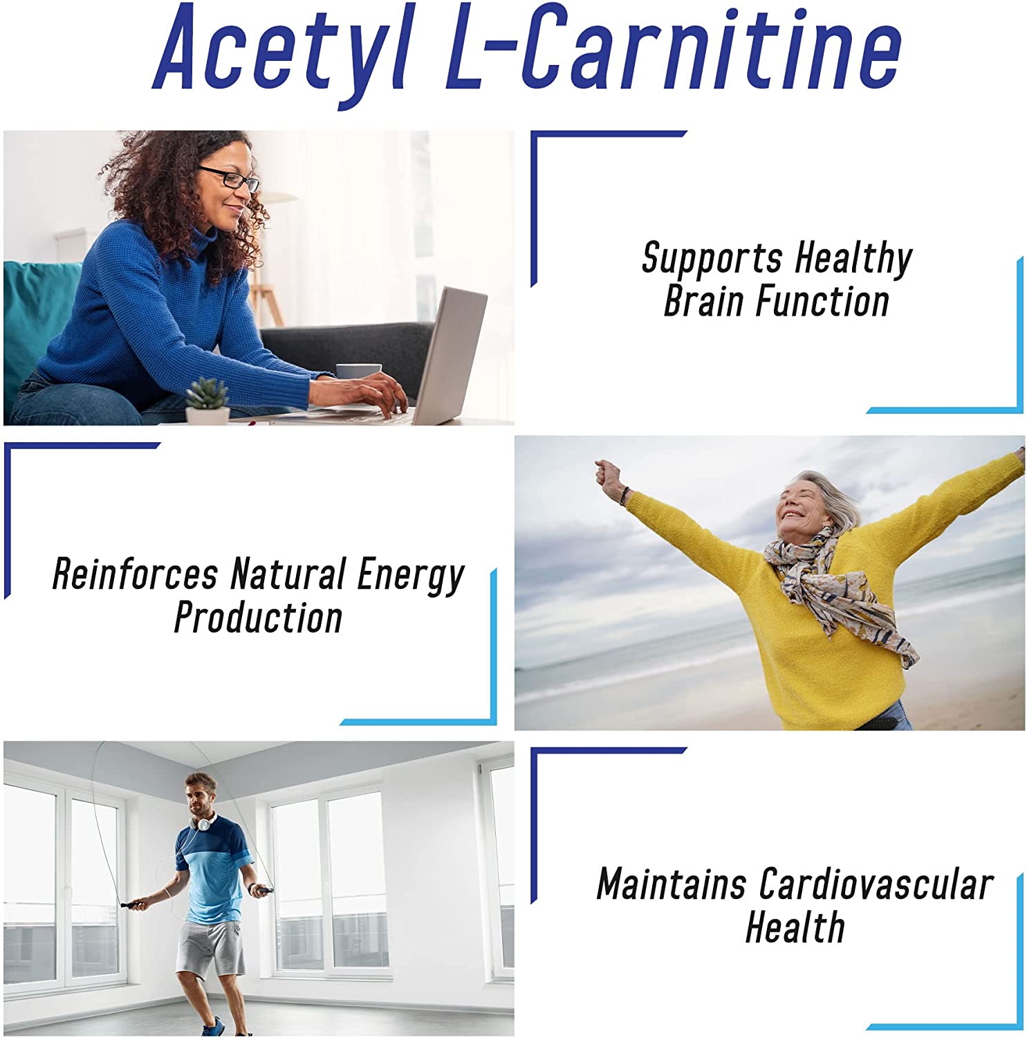 Acetyl L-Carnitine 1000mg (per Serving, 100 Servings) 200 Capsules - 100 Day Supply - Acetyl l carni