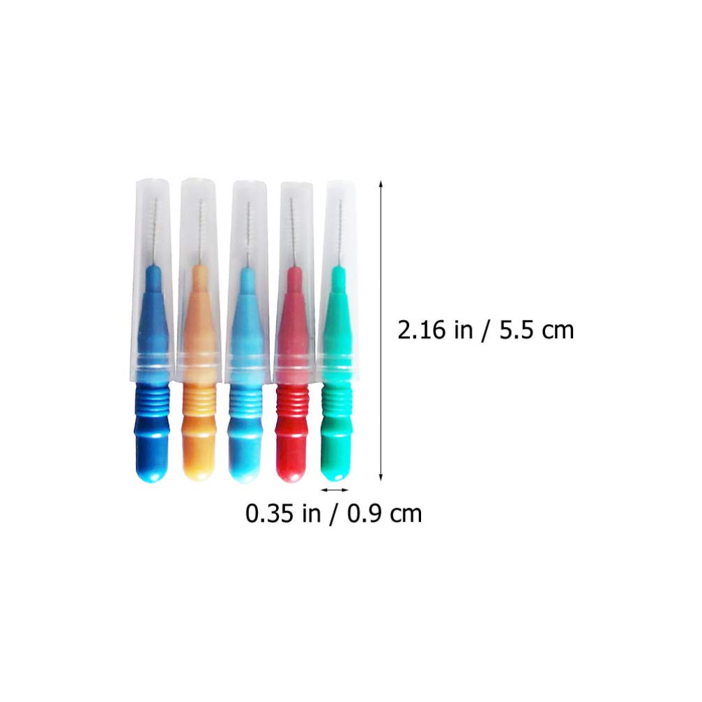 MILISTEN 50pcs Interdental Brushes Dental Floss Picks Toothbrush Mouth Oral Cleaning Tool Personal H