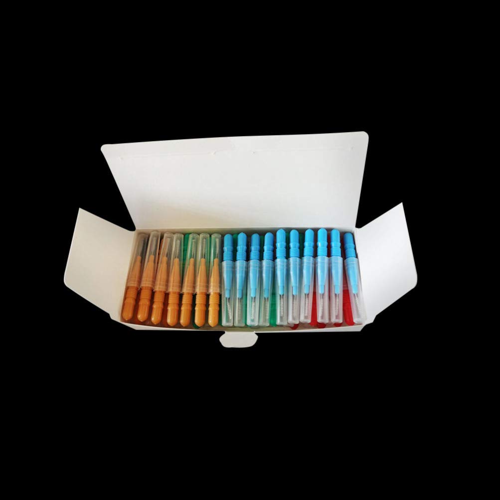 MILISTEN 50pcs Interdental Brushes Dental Floss Picks Toothbrush Mouth Oral Cleaning Tool Personal H