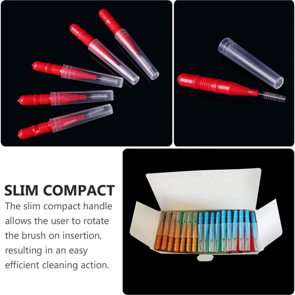 MILISTEN 50pcs Interdental Brushes Dental Floss Picks Toothbrush Mouth Oral Cleaning Tool Personal H