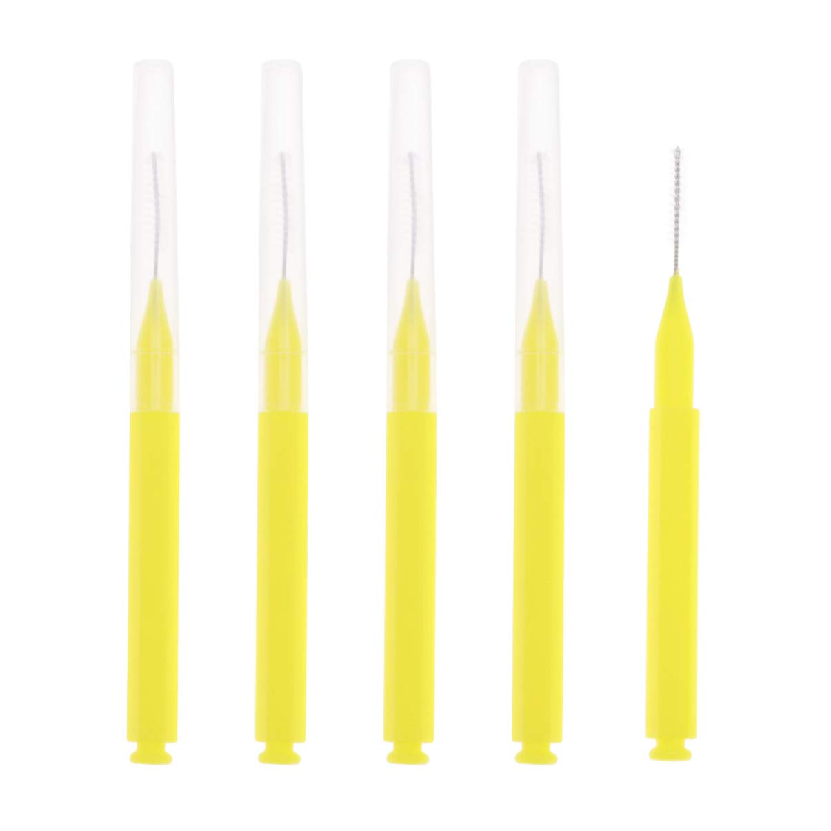 HEALLILY 60pcs Interdental Brush Picks Dental Brush Picks Double Head Dental Floss Interdental Clean