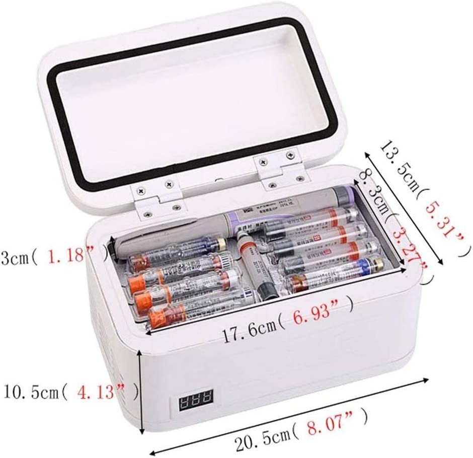 JIN Insulin Cooler Case Car Refrigerator for Insulin 8 Hours Standby Thermostat Drug Reefer for Home