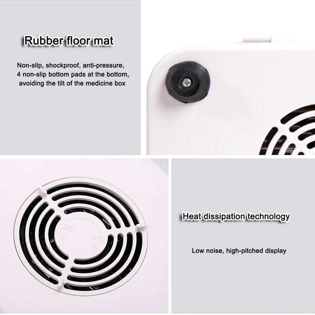 JIN Insulin Cooler Case Car Refrigerator for Insulin 8 Hours Standby Thermostat Drug Reefer for Home