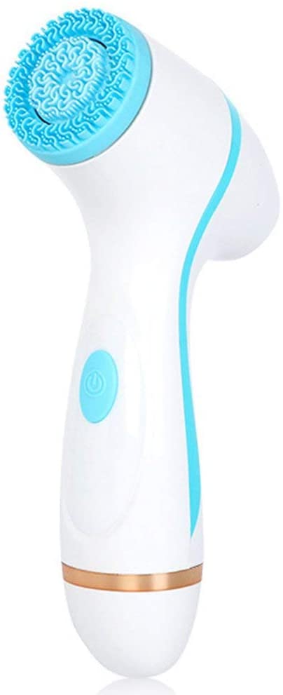 Emilykylie Silicone Cleanser Ultrasonic Face Brush Wireless Charging Pore Cleansing Blue