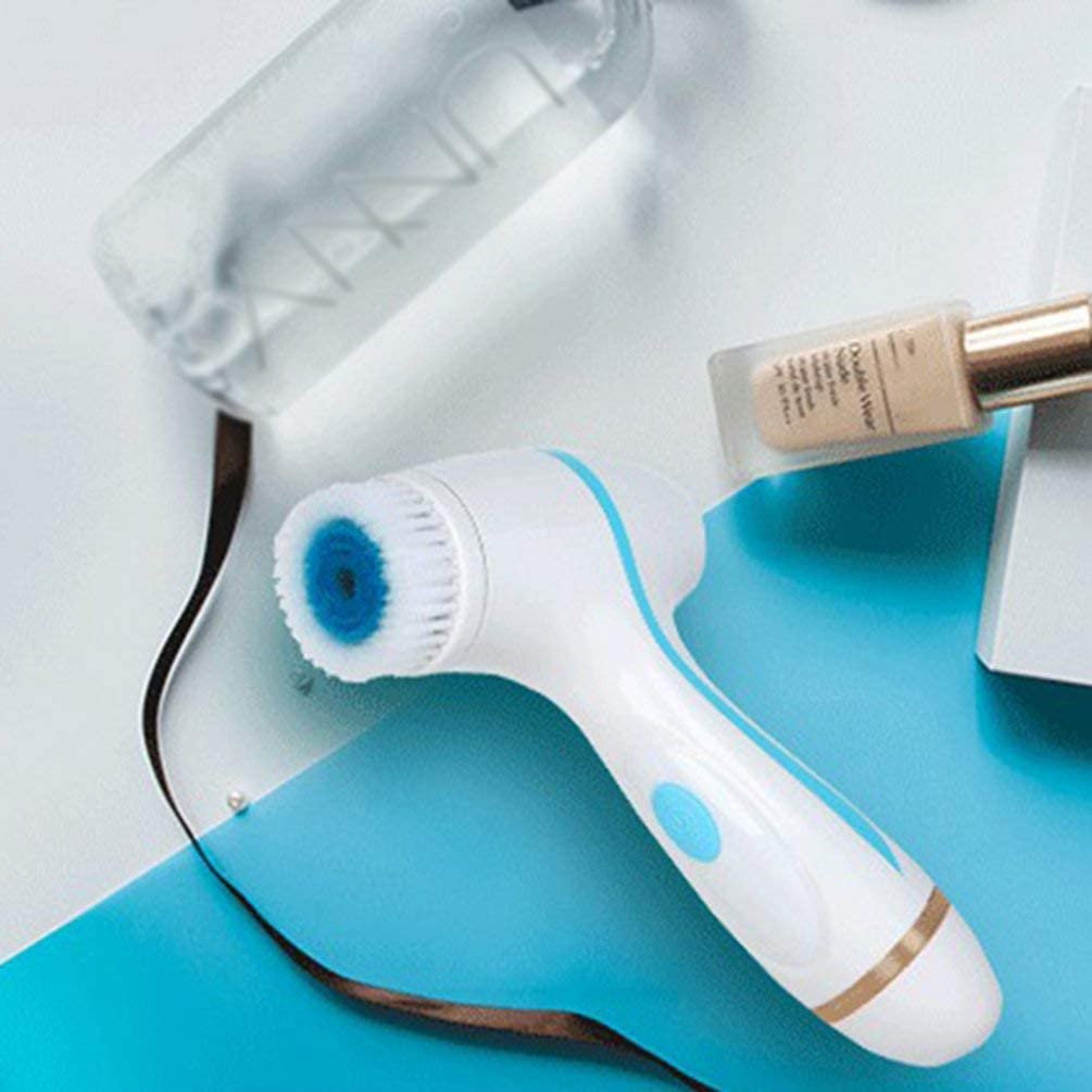 Emilykylie Silicone Cleanser Ultrasonic Face Brush Wireless Charging Pore Cleansing Blue