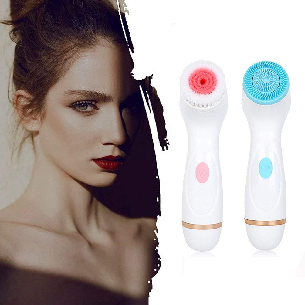 Emilykylie Silicone Cleanser Ultrasonic Face Brush Wireless Charging Pore Cleansing Blue
