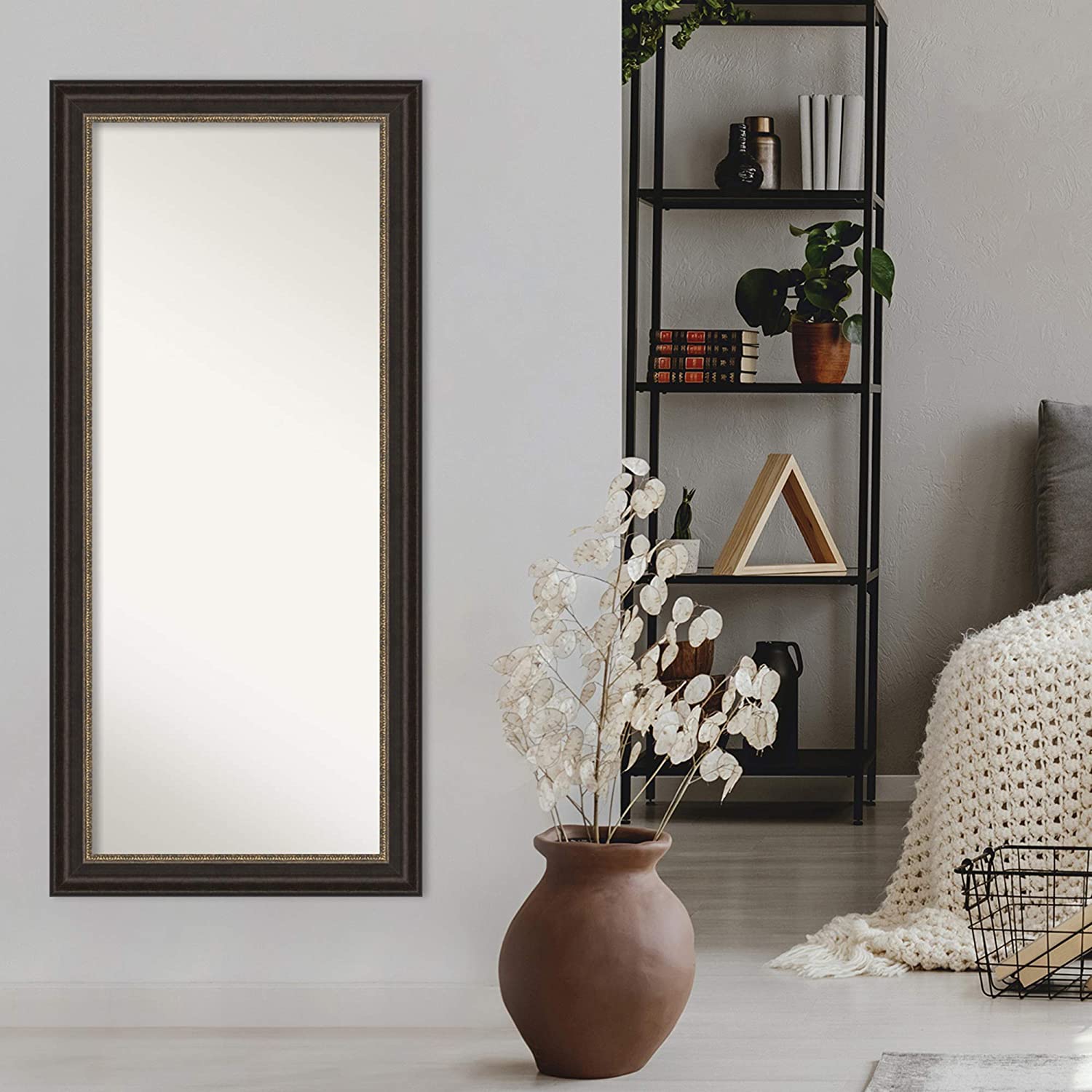 Amanti Art Full Length Mirror (66.5 x 30.5 in.), Paragon Bronze Frame - Floor Mirror, Full Body Mirr