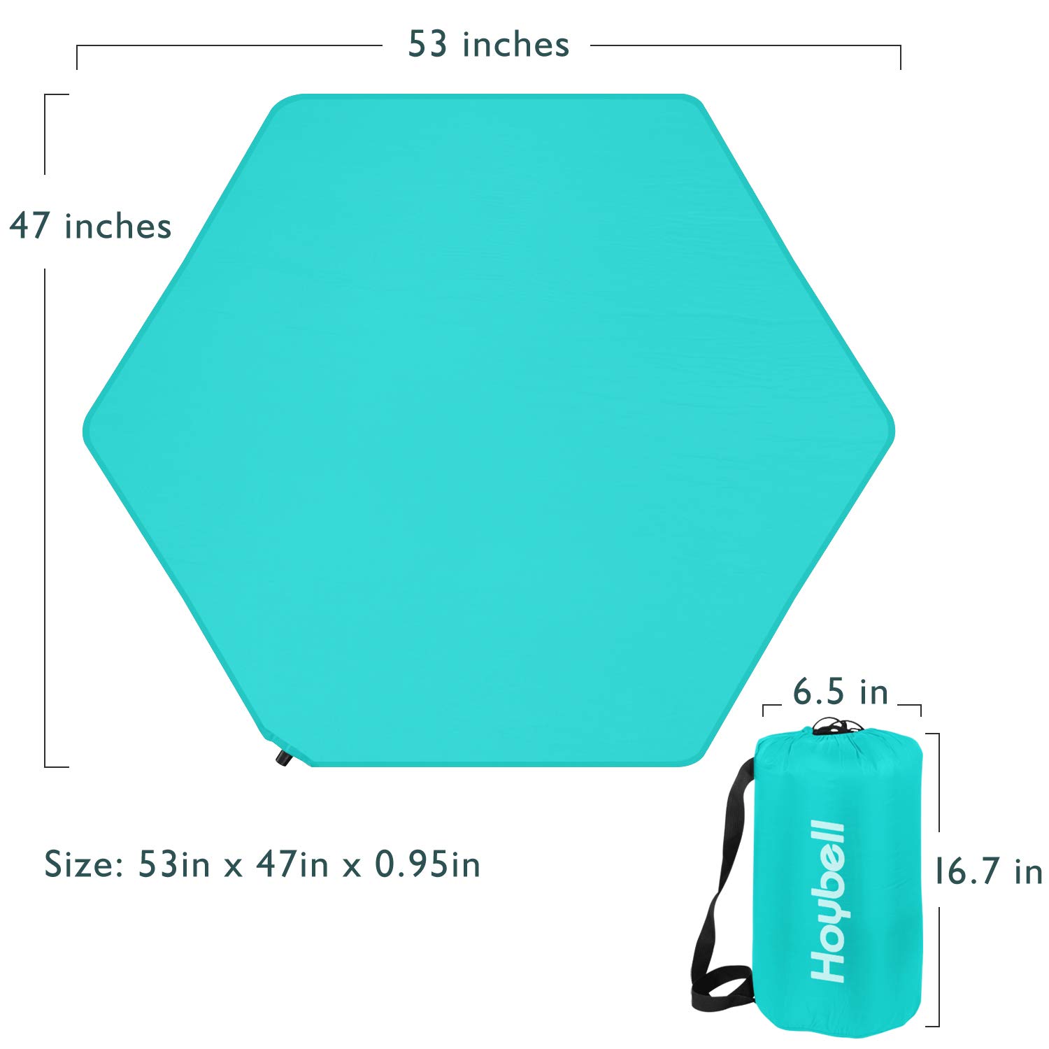 Hoybell 8-Panel Playpen Mattress, Compatible with Regalo Extra Large Play Yard, Self-Inflating Mat P