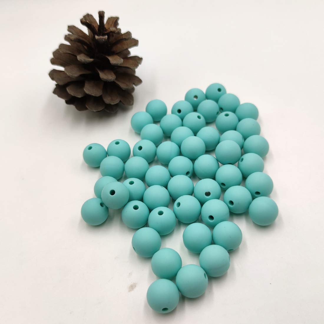 100pcs 12mm Silicone Round Loose Pearl Beads Shaped Woman Beaded Jewelry Stretchy Beads DIY Mom Jewe