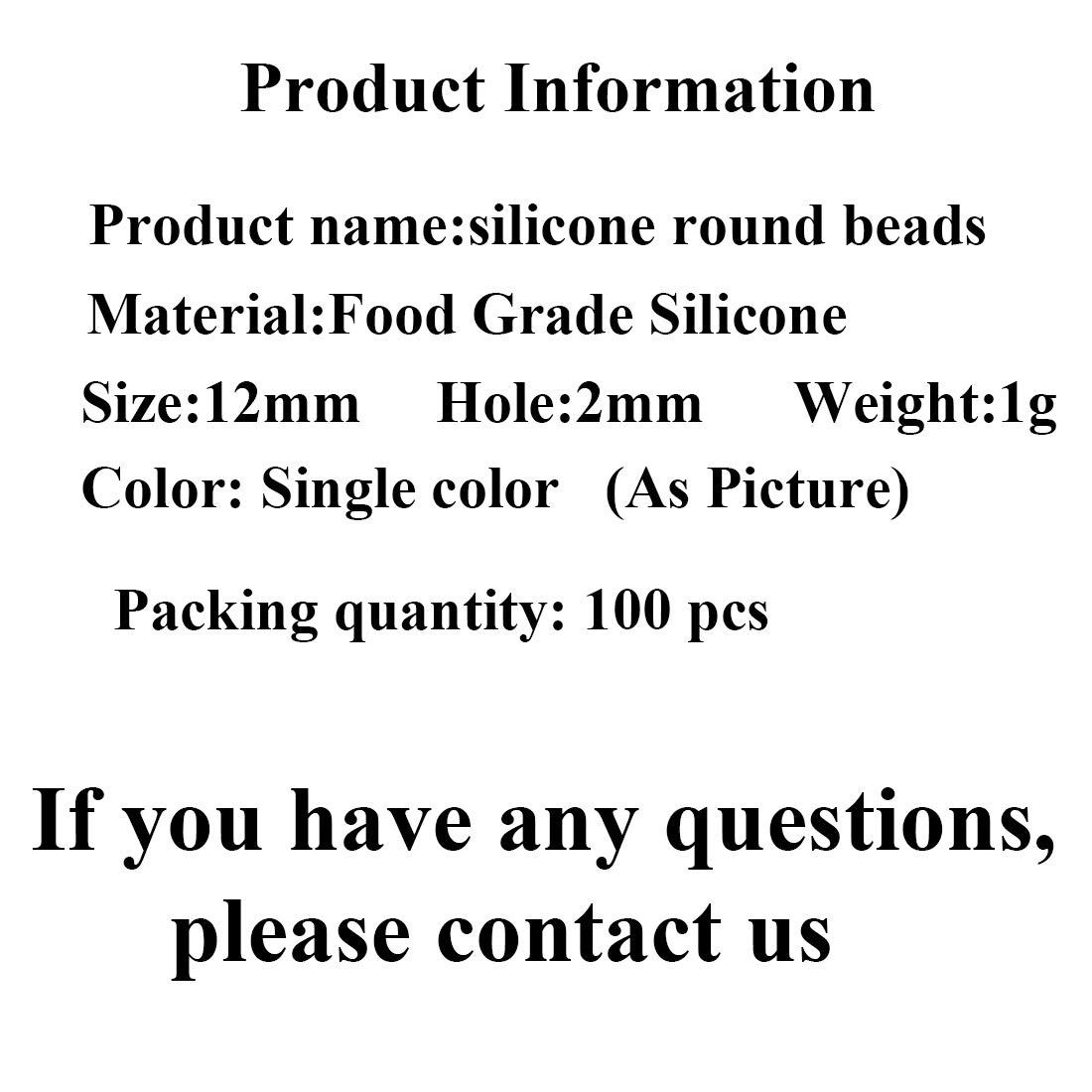 100pcs 12mm Silicone Round Loose Pearl Beads Shaped Woman Beaded Jewelry Stretchy Beads DIY Mom Jewe