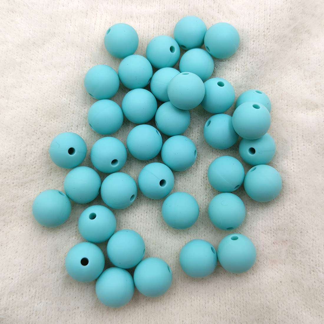 100pcs 12mm Silicone Round Loose Pearl Beads Shaped Woman Beaded Jewelry Stretchy Beads DIY Mom Jewe
