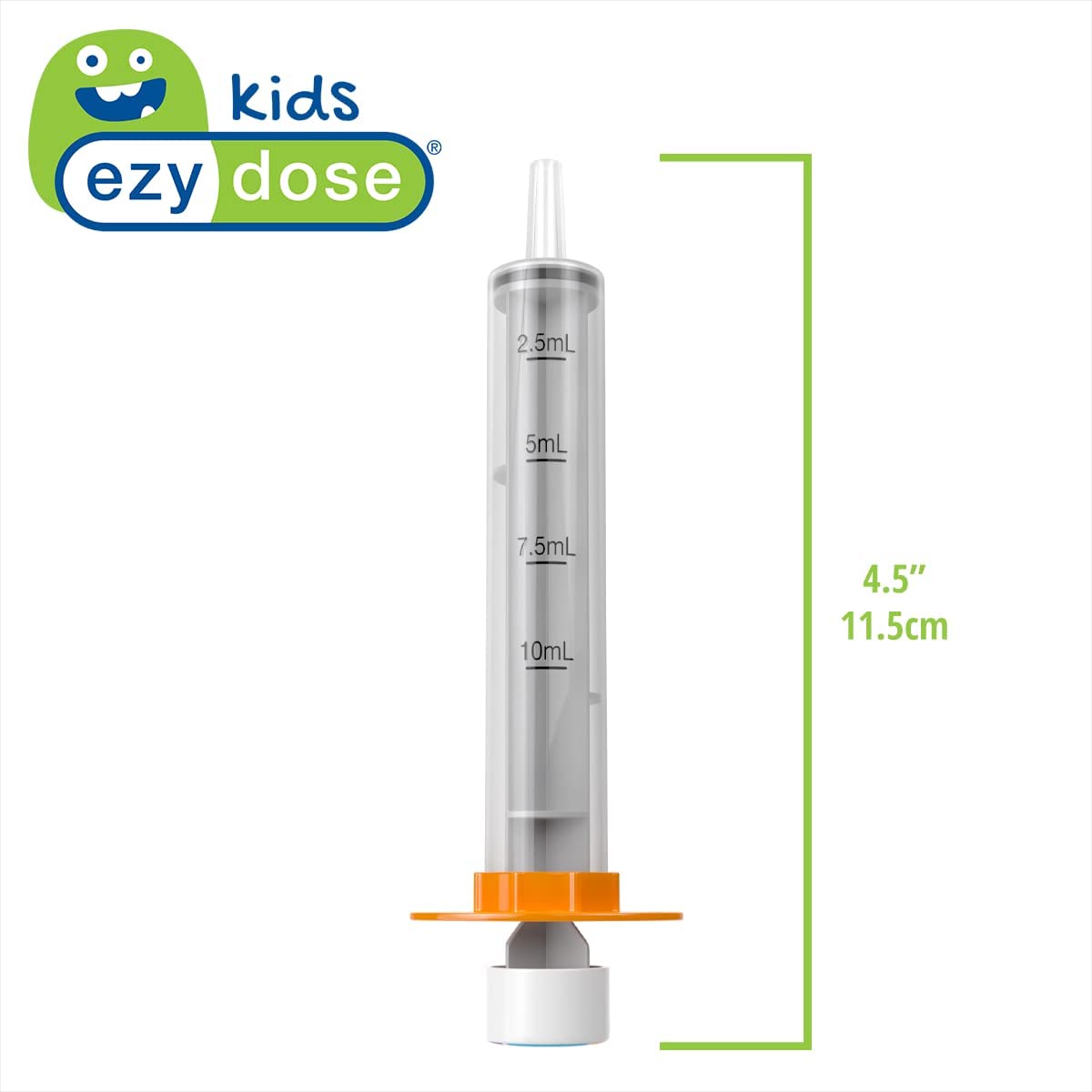 Ezy Dose Kids Baby Oral Syringe & Dispenser, True Easy Design for Liquid Medicine, 10 mL/2 TSP, Colo