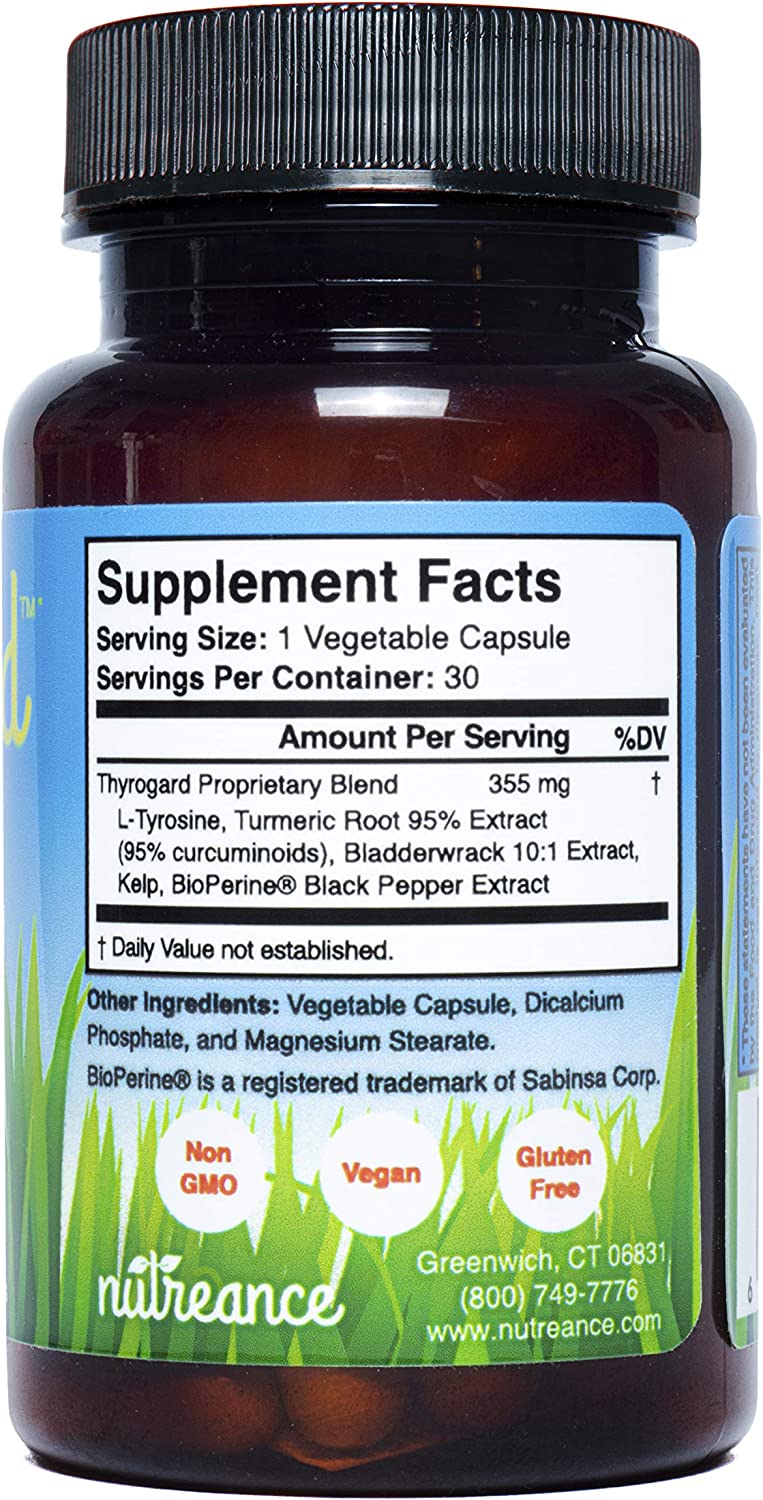 Thyrogard - Natural Thyroid Support Supplement - Non-GMO, Vegan, Gluten-Free