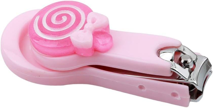 Kids Baby Safety Nail Clipper Cute Lollipop Nail Cutters Suits Pink Practical and Popular Deft