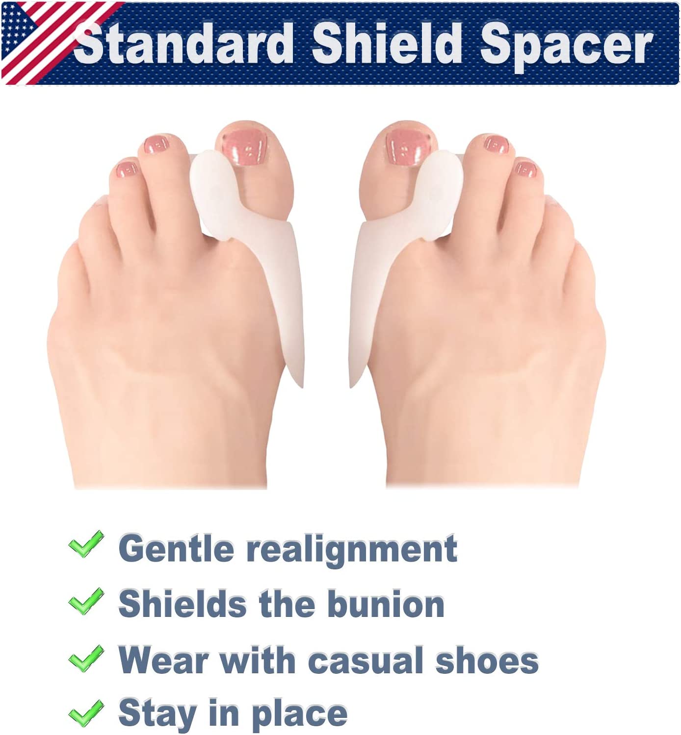Bunion Corrector Pads Gel Toe Separators【2022 Upgraded】Hallux Valgus Pain Relief 【12 PCS】Bun