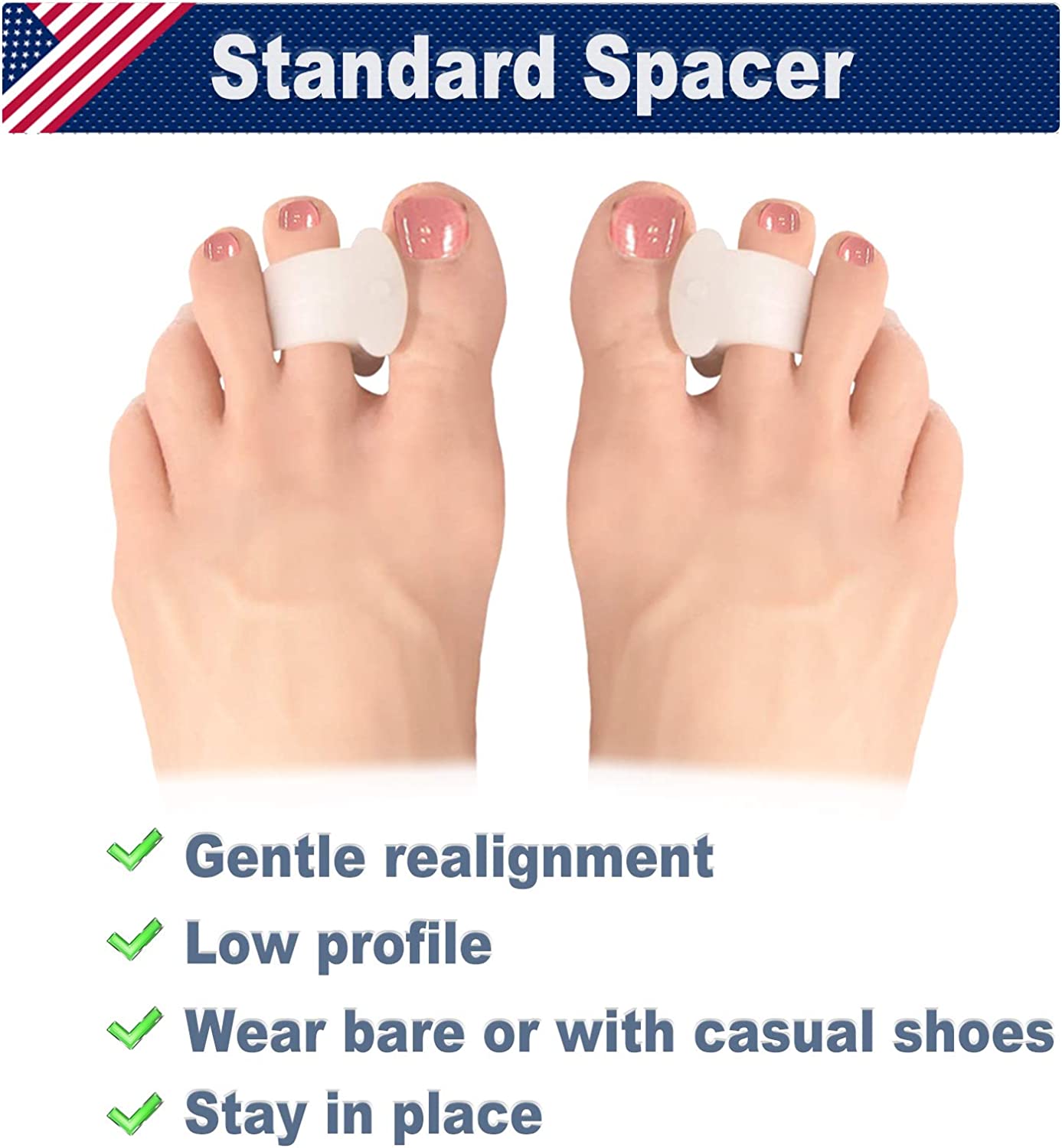 Bunion Corrector Pads Gel Toe Separators【2022 Upgraded】Hallux Valgus Pain Relief 【12 PCS】Bun